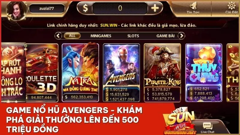 game no hu avengers kham pha giai thuong len den 500 trieu dong 1 - Game nổ hũ Avengers - Khám phá giải thưởng lên đến 500 triệu đồng