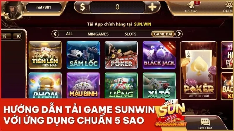 Hướng dẫn tải game Sunwin